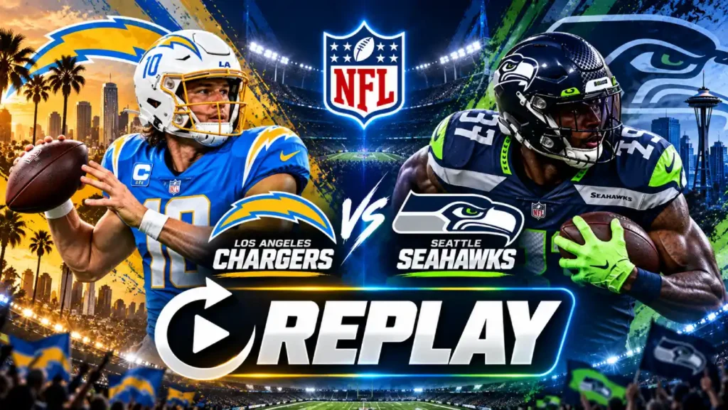 Où regarder le replay de Chargers – Seahawks (NFL) ? Rediffusion en streaming